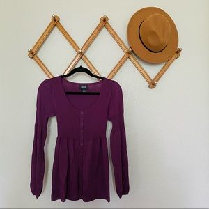 Baby Doll Long Sleeve Top Violet